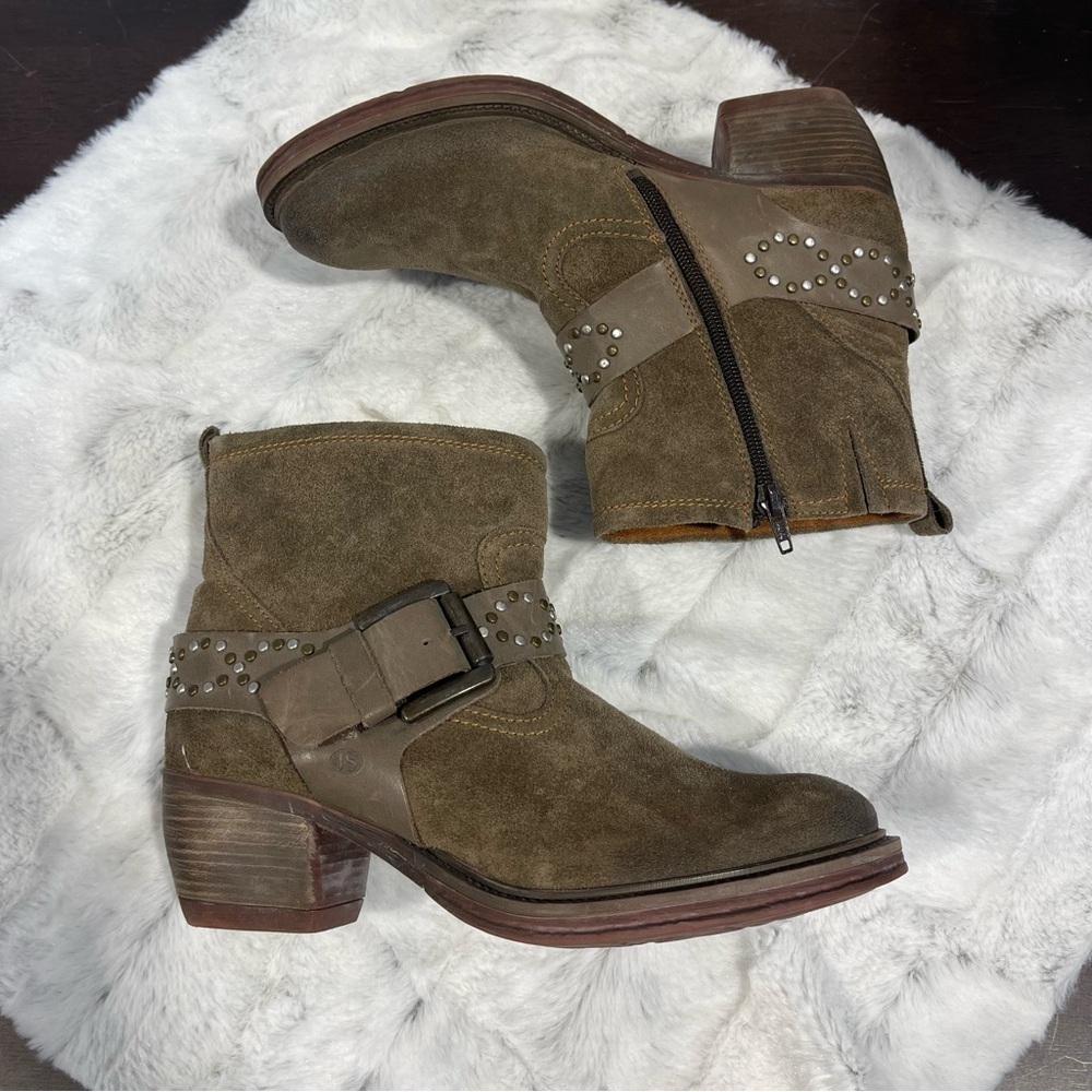 Josef Seibel Suede Ankle Boots with Buckle Womens size 38